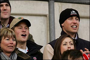 Princes Harry (L) and William (R)