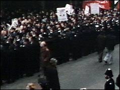 Crowd of demonstrators 