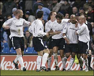 El Hadji Diouf opens the scoring account for Bolton