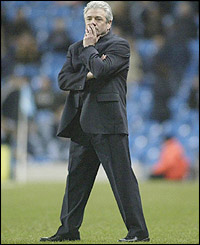 Disappointment is etched on Kevin Keegan's face as his side surrender 1-0 to Bolton