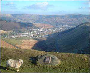 Chris Astell from Porth took this view from the top of the Bwlch mountain in Treorchy looking down the Rhondda Valley