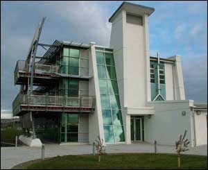 The new visitors centre and coffee shop at North Dock Millennium Coastal Park in Llanelli (Jo Thomas)