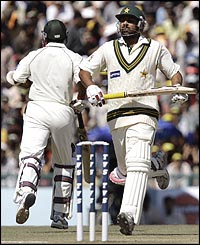 Youhana and Inzamam in action