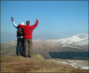 Richard French from Barry sent in this picture of celebration looking towards Corn Du in the Brecon Beacons