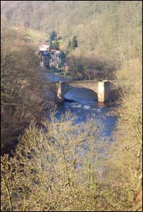 The view from halfway over the aqueduct in Trevor near Llangollen (Chris Brown - originally from Gwynedd, now of Brackley, Northamptonshire)