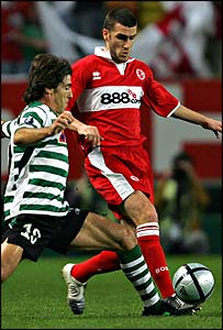 Stuart Parnaby tussles with Sa Pinto