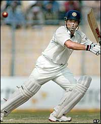 Sachin Tendulkar looks in good form before he is judged out caught behind