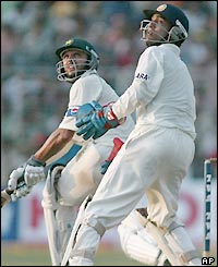 Shahid Afridi plays a typically aggressive innings