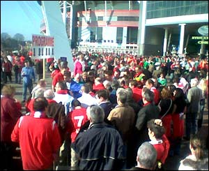 Fans at Millennium Stadium