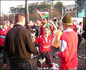 Celebrations outside City Hall