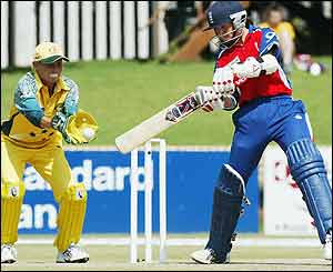 Arran Brindle hit six boundaries in her innings of 32 for England