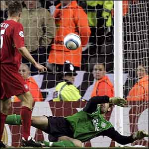 Scott Carson fails to deal with Fabio Cannavaro's header