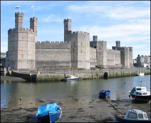 A photograph of Caernarfon Castle (Dan Lewis from Albany, NY, USA)