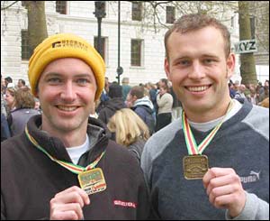 Simon Mahoney and his mate Rory