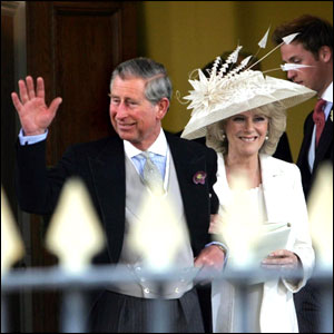 The Prince of Wales and Camilla leave the Windsor Guildhall
