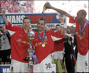 Celebrations at the end of the game