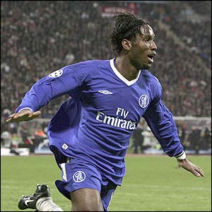 Didier Drogba scores for Chelsea
