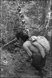 Carrying supplies on the Ho Chi Minh trail