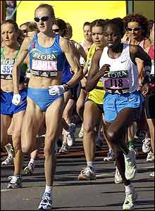 Paula Radcliffe in London Marathon