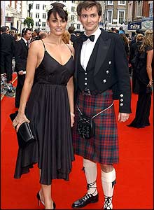 David Tennant with actress Sarah Parish