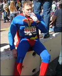 Even Superman needs to refuel after 26 miles