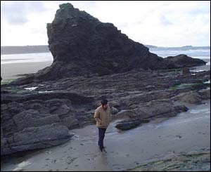 Piyusha Atapattu sent in this picture of his friend Nalaka on Broadhaven Beach