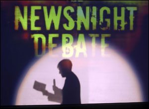 A shadow cast by Newsnight editor Peter Barron