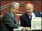 Boris Yeltsin and Mikhail Gorbachev