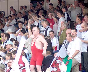 Swansea fans inside the ground