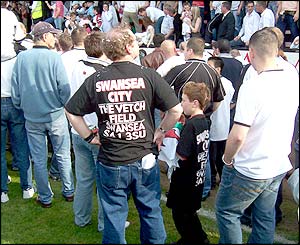 Swansea fans at the Vetch