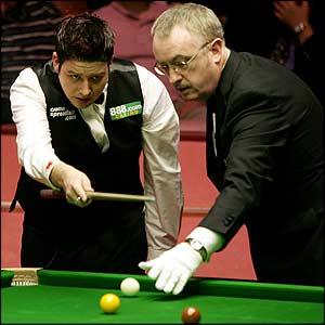 Stevens consults with the referee