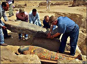 Mummy being revealed