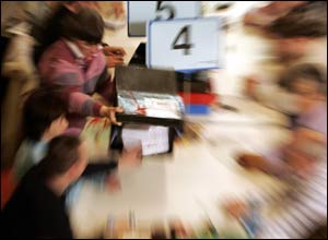 Counting underway at Macduff Town Hall in the Banff and Buchan constituency 