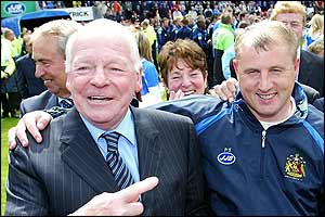 Wigan chairman David Whelan and boss Paul Jewell