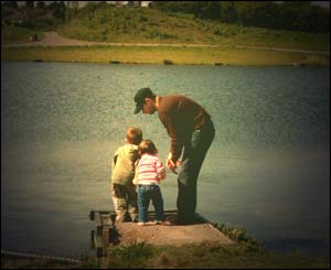 Sarah Elliot sent in this shot of Samuel (four) and Isabel (one) and her partner Mark at the lake in Rumney