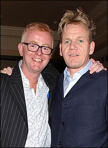 Chris Evans and Gordon Ramsay