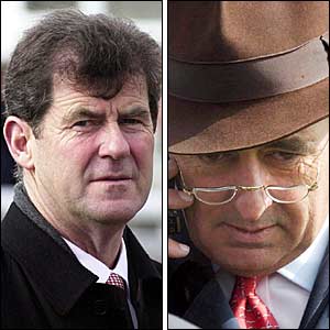 Irish racing tycoons JP MacManus and John Magnier