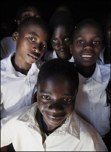 Pupils from Mingi secondary school, Malawi