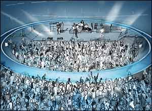 An artist's impression of the Dome's new music club