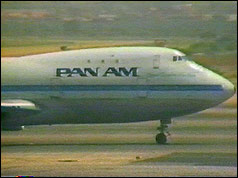 The Pan Am jet at Karachi Airport during the seige