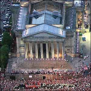 St George's Hall from the air