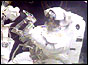 Astronaut carrying out repairs