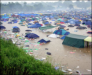 Glastonbury flooding