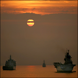 Battle of Trafalgar centenary picture by Michael Thornton