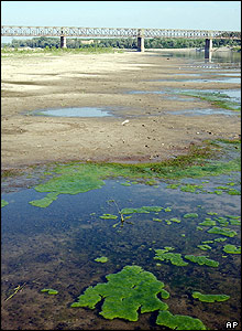 The dried-out river Po