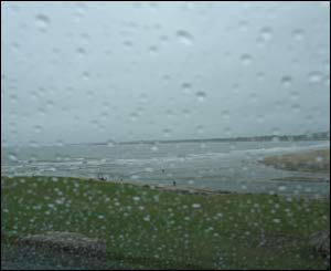 A rainy day as viewed from the car park at Southern Down/Ogmore (Jon Evans)