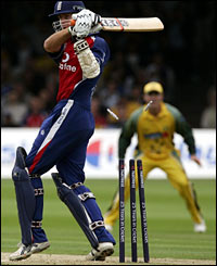 Michael Vaughan is out for nought