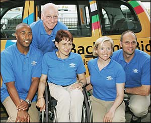 London 2012 Ambassadors Colin Jackson, Sir Bobby Charlton, Tanni Grey-Thompson, Shirley Robertson and Sir Steve Redgrave