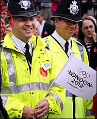 London policemen show their support