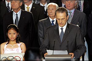 IOC president Jacques Rogge unveils the city that will host the Olympic Games in seven years